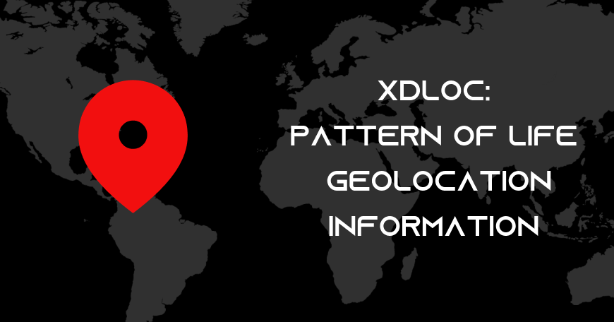 XDLoc Pattern Of Life Geolocation Information